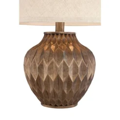 360 Lighting Accent Urn Table Lamp With USB Charging Port 22" High Warm Bronze Drum Shade For Living Room Desk Bedroom House -360 Lighting GUEST 017a5588 b241 459f 9359 e33c40620938 1
