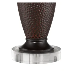 360 Lighting Cody Rustic Farmhouse Table Lamps Set Of 2 With Round Risers 27 1/2" Tall Oiled Bronze Hammered Oatmeal Drum Shade For Bedroom House Home -360 Lighting GUEST 0286bbd2 b8a3 48e3 af80 83bd372c1e89