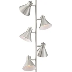 360 Lighting Modern Floor Lamp 5-Light Tree 70" Tall Brushed Nickel Metal Adjustable Heads For Living Room Reading Bedroom Office -360 Lighting GUEST 0591c4de b93d 4db9 8540 2a29708f9425