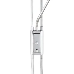 360 Lighting Perseus Modern Torchiere Floor Lamp With Reading Light 71 3/4" Tall Chrome Silver Metal LED Adjustable For Living Room Bedroom House Home -360 Lighting GUEST 0898832d 7f5f 4bce b429 3b3c24504cae