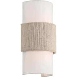360 Lighting Cabo 14 1/2" Linen And Rope 2-Light Wall Sconce -360 Lighting GUEST 095884b8 83eb 4c88 a391 460cec8b88ff