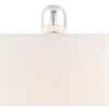 360 Lighting Sergio Modern Table Lamps Set Of 2 With Round Risers 24 1/2" High USB Port Acrylic White Drum Shade For Bedroom Living Room Desk House