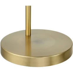 360 Lighting Cora Modern Industrial 72" Tall Arc Floor Lamp With Smart Socket Brass Metal White Drum Shade For Living Room Reading -360 Lighting GUEST 0bed16fe 06de 44b7 a141 ca77a426a4bb