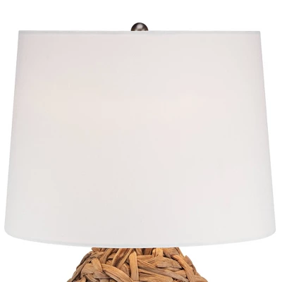 360 Lighting Nantucket 26" High Coastal Modern Farmhouse Rustic Table Lamps Set Of 2 Natural Seagrass Living Room Bedroom Bedside White Shade 2 360 Lighting Nantucket 26" High Coastal Modern Farmhouse Rustic Table Lamps Set Of 2 Natural Seagrass Living Room Bedroom Bedside White Shade - Image 2