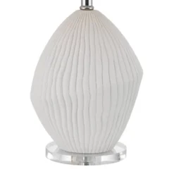 360 Lighting Lara 23" High Small Modern Coastal Accent Table Lamp Sand White Finish Single Oatmeal Shade Living Room Bedroom Bedside Nightstand House -360 Lighting GUEST 15521040 3a92 4591 918f 73705ebbfdd1