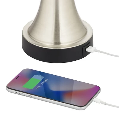 360 Lighting Seymore Modern Table Lamps 26" High Set Of 2 White Softback With USB Charging Port LED Touch On Off Silver Drum Shade For Bedroom Desk 1 360 Lighting Seymore Modern Table Lamps 26" High Set Of 2 White Softback With USB Charging Port LED Touch On Off Silver Drum Shade For Bedroom Desk