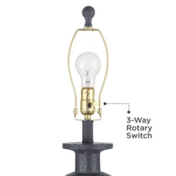 360 Lighting Glenwood 28" Tall Farmhouse Rustic Country Cottage Table Lamps Set Of 2 Charcoal Gray Living Room Bedroom Bedside Nightstand House -360 Lighting GUEST 19393256 b28f 46ff 8083 83933a484261