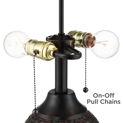 360 Lighting Cody 26" High Industrial Farmhouse Rustic Table Lamps Set Of 2 WiFi Smart Socket Pull Chain Oiled Bronze Finish Living Room Oatmeal Shade 4 360 Lighting Cody 26" High Industrial Farmhouse Rustic Table Lamps Set Of 2 WiFi Smart Socket Pull Chain Oiled Bronze Finish Living Room Oatmeal Shade - Image 4