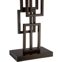 360 Lighting Kory Industrial Table Lamp 29" Tall Bronze Metal With USB Charging Port Rectangular Shade For Bedroom Living Room Bedside Nightstand Kids -360 Lighting GUEST 1c04f7d1 a29d 43ca 90d8 a3d3f2af7b9d