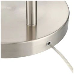 360 Lighting Modern Arc Floor Lamp With USB Charging Port 72" Tall Brushed Nickel White Drum Shade For Living Room Reading House -360 Lighting GUEST 1fc50aa5 e868 44a1 95ef c339e4ceb936