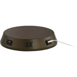 360 Lighting Accent Table Lamp With USB And AC Power Outlet Workstation Charging Base 22" High Warm Bronze Drum Shade Living Room Desk -360 Lighting GUEST 20794d02 b9a7 4a06 8d20 e46fedcad087 1