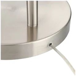 360 Lighting Cora Modern Arc Floor Lamp Standing 72" Tall Brushed Nickel Metal White Linen Drum Shade For Living Room Reading Bedroom Office House -360 Lighting GUEST 2196e288 3594 4f87 a98b 21fe394725a3