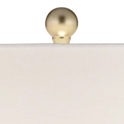 360 Lighting Nesbit Modern Mid Century Table Lamps 25" High Set Of 2 White Ceramic With USB Charging Port Drum Shade For Bedroom Living Room Bedside -360 Lighting GUEST 21e6e00b 95a5 4118 858d 098767c9de6f