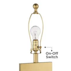 360 Lighting Marshall 30" Tall Open Rectangle Large Modern Luxe End Table Lamps Set Of 2 Gold Finish Metal White Shade Living Room Bedroom Bedside -360 Lighting GUEST 22257170 f21e 4494 9436 c94f7a1eb73b