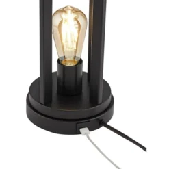 360 Lighting Marcel Industrial Table Lamps Set Of 2 With Round Risers 24 1/4" High Black LED Nightlight USB Port Natural Shade For Living Room Desk 12 360 Lighting Marcel Industrial Table Lamps Set Of 2 With Round Risers 24 1/4" High Black LED Nightlight USB Port Natural Shade For Living Room Desk -360 Lighting GUEST 2288e42b ee03 4a50 b66e 668f2cff9576