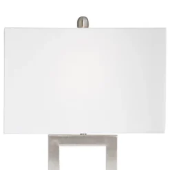 360 Lighting Todd 30" Tall Large Modern End Table Lamps Set Of 2 USB Port AC Power Outlet Silver Brushed Nickel Finish Metal Living Room Charging -360 Lighting GUEST 243648ab 84cc 4032 9887 cb2d33b72afb