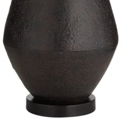 360 Lighting Las Cruces 28" Tall Jar With Handles Farmhouse Rustic Country Cottage Table Lamp Black Single White Shade Living Room Bedroom Bedside -360 Lighting GUEST 24f504f1 a7de 4a8d 88ae 4164e8b8e102