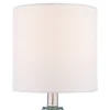 360 Lighting Rita Modern Accent Table Lamps Set Of 2 With Round Risers 18 1/2" High Blue Green Glass White Shade For Bedroom Living Room Bedside Kids
