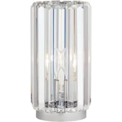 360 Lighting Caledan Modern Accent Table Lamp 10 1/2" High Clear Crystal Rods For Bedroom Bedside Nightstand Office Kids Family House Home -360 Lighting GUEST 264cefee b5c4 4704 808b d2b14a8b20d0
