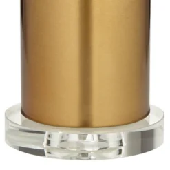 360 Lighting Starfire 30 1/2" Tall Large Modern End Table Lamp Gold Brass Finish Metal Single White Shade Living Room Bedroom Bedside Nightstand House -360 Lighting GUEST 2a05c644 1574 4f72 83cf e39b1a759a3e