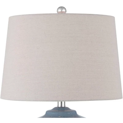 360 Lighting Aegean 28" Tall Coastal Modern Table Lamps Set Of 2 Blue White Finish Ceramic Beige Shade Living Room Bedroom Bedside Nightstand House 2 360 Lighting Aegean 28" Tall Coastal Modern Table Lamps Set Of 2 Blue White Finish Ceramic Beige Shade Living Room Bedroom Bedside Nightstand House - Image 2