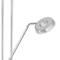 360 Lighting Perseus Modern Torchiere Floor Lamp With Reading Light 71 3/4" Tall Chrome Silver Metal LED Adjustable For Living Room Bedroom House Home -360 Lighting GUEST 3d7cbb6c 4a21 4981 8d49 b93eba2b4183