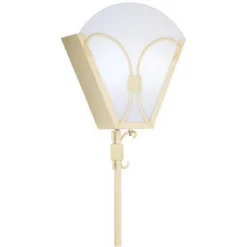 360 Lighting Remmick 12 1/2" High Beige Lace Metal Plug-In Wall Sconce