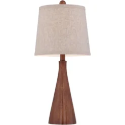 360 Lighting Fraiser Modern Accent Table Lamp 23 1/2" High Brown Faux Wood Oatmeal Drum Shade For Bedroom Living Room Bedside Nightstand Office Kids 11 360 Lighting Fraiser Modern Accent Table Lamp 23 1/2" High Brown Faux Wood Oatmeal Drum Shade For Bedroom Living Room Bedside Nightstand Office Kids -360 Lighting GUEST 48092781 2b61 43c7 9707 6313273c5557