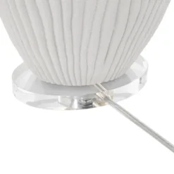 360 Lighting Lara 23" High Small Modern Coastal Accent Table Lamp Sand White Finish Single Oatmeal Shade Living Room Bedroom Bedside Nightstand House -360 Lighting GUEST 4ba34979 2feb 4bb0 9c99 b92524166c6f