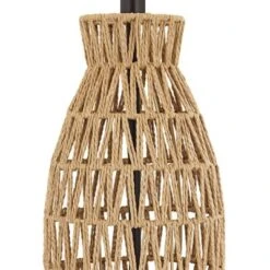 360 Lighting San Carlos Coastal Modern Table Lamps 29" Tall Set Of 2 Natural Rattan Wicker Oatmeal Fabric Drum Shade For Bedroom Living Room Bedside -360 Lighting GUEST 4f420ae3 1e9e 4605 9d8e 44bf5e9c61c0