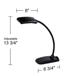 360 Lighting Ricky 13 3/4" High Small Modern Desk Lamps Set Of 2 USB Ports LED Gooseneck Black Home Office Living Room Charging Bedroom Bedside -360 Lighting GUEST 4f7cf75b 4042 4599 aae8 0eab5bf3155e