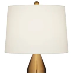 360 Lighting Starfire 30 1/2" Tall Large Modern End Table Lamp Gold Brass Finish Metal Single White Shade Living Room Bedroom Bedside Nightstand House -360 Lighting GUEST 55b6f56f 4eef 4f9a 8f87 240adaf9a0b0