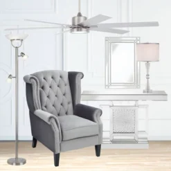 360 Lighting 3 In 1 Modern Torchiere Floor Lamp With Side Lights 70" Tall Brushed Nickel White Glass Shades For Living Room Reading Bedroom House Home -360 Lighting GUEST 56fa61ec b05c 4606 a6ed 26b90f97f23e