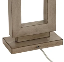 360 Lighting Rustic Farmhouse Table Lamp 30" Tall Sand Metal Open Window Oatmeal Fabric Rectangular Shade For Bedroom Living Room Bedside House Home -360 Lighting GUEST 581c0fd2 eeb4 4c62 8d8b 75dd383a16f6