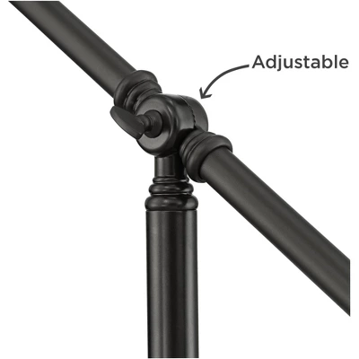 360 Lighting Dawson Traditional Pharmacy Floor Lamp 55" Tall Dark Bronze Metal Adjustable Boom Arm Dome Head For Living Room Reading Bedroom 5 360 Lighting Dawson Traditional Pharmacy Floor Lamp 55" Tall Dark Bronze Metal Adjustable Boom Arm Dome Head For Living Room Reading Bedroom - Image 5