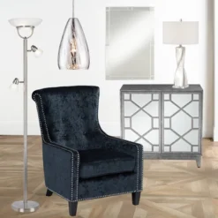 360 Lighting 3 In 1 Modern Torchiere Floor Lamp With Side Lights 70" Tall Brushed Nickel White Glass Shades For Living Room Reading Bedroom House Home -360 Lighting GUEST 68f4dabb 506d 4236 ac6c 7aec0e3f8141