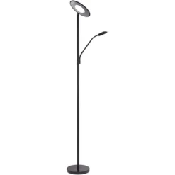 360 Lighting Modern Floor Lamp With Reading Light LED 71.5" Tall Decker Black Metal Acrylic Diffuser For Living Room Reading Office -360 Lighting GUEST 72d94484 93cf 4ad2 a1a1 1647ef4e5207