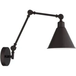 360 Lighting Wray Industrial Wall Lamp Rich Bronze Hardwire 6" Light Fixture Adjustable Up Down Cone Shade For Bedroom Bathroom Reading Living Room -360 Lighting GUEST 759c326f d6c3 4047 b302 cec8d4f11421