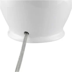 360 Lighting Jane Modern Table Lamps 25" High Set Of 2 White Ceramic Black Faux Silk Drum Shade For Bedroom Living Room Home Bedside Nightstand Office -360 Lighting GUEST 75aac0d0 e1d8 4287 9a04 4dc21f26f27d