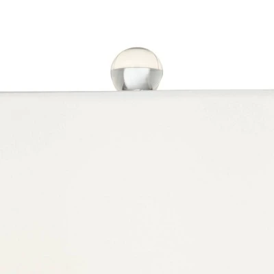 360 Lighting Marnie Modern Coastal Table Lamp 28" Tall Blue Art Glass White Fabric Drum Shade For Bedroom Living Room Bedside Nightstand Office House 2 360 Lighting Marnie Modern Coastal Table Lamp 28" Tall Blue Art Glass White Fabric Drum Shade For Bedroom Living Room Bedside Nightstand Office House - Image 2