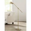 360 Lighting Dawson Traditional Pharmacy Floor Lamp 55" Tall Brass Metal Adjustable Boom Arm Dome Head For Living Room Reading Bedroom Office