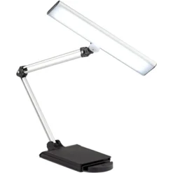 360 Lighting Flynn 25" High Modern Desk Lamps Set Of 2 USB Port Adjustable LED Black Silver Metal Home Office Living Room Charging Bedroom Bedside -360 Lighting GUEST 777f0b5b b5aa 4205 9bcd f722cd46eb37