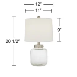 360 Lighting Coastal Accent Table Lamps 20.5" High Set Of 2 Small Clear Glass Fillable Shells White Drum Shade For Living Room Family Bedroom 10 360 Lighting Coastal Accent Table Lamps 20.5" High Set Of 2 Small Clear Glass Fillable Shells White Drum Shade For Living Room Family Bedroom -360 Lighting GUEST 78f41b19 efd8 40ef 9584 da8bfce88548