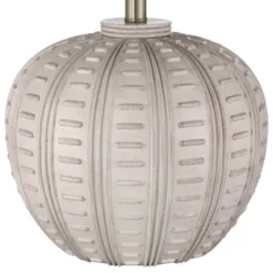 360 Lighting Keira 24" High Gourd Small Modern Coastal Table Lamp Beige Single White Shade Living Room Bedroom Bedside Nightstand House Office -360 Lighting GUEST 795a58df c504 4f66 a467 8b60a0af2b36