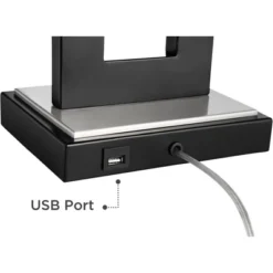 360 Lighting Neil Modern Table Lamp With White Marble Riser 26" High Two Tone USB Charging Port Rectangular Shade Bedroom For Bedroom Living Room Desk -360 Lighting GUEST 796fdf2b 7c2b 427e a28e ae2c3ad233bd 1