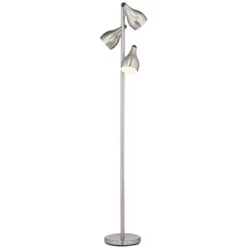 360 Lighting Modern Floor Lamp 3-Light Tree 64" Tall Brushed Steel Adjustable Shades For Living Room Reading Bedroom Office -360 Lighting GUEST 79b2b093 6f8f 44db bcb6 c58929c81bac