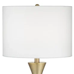 360 Lighting Elka Modern Mid Century Table Lamp 28" Tall Brass Geometric Metal White Drum Shade For Bedroom Living Room Bedside Nightstand Office Home 10 360 Lighting Elka Modern Mid Century Table Lamp 28" Tall Brass Geometric Metal White Drum Shade For Bedroom Living Room Bedside Nightstand Office Home -360 Lighting GUEST 7a8b33dd 7fd7 4010 b1c8 e4a50f07ea7b