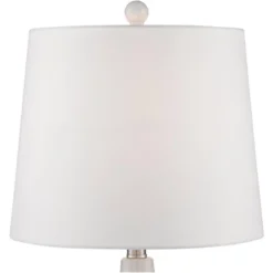 360 Lighting Jane Modern Table Lamps 25" High Set Of 2 White Ceramic Fabric Drum Shade For Bedroom Living Room House Bedside Nightstand Office Family -360 Lighting GUEST 82c4edcf 4def 4b2f a23b f414bb37ad09