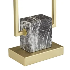 360 Lighting Carl 24 3/4" High Modern Table Lamps Set Of 2 Gold Finish Metal Living Room Bedroom Bedside Nightstand House Kitchen Entryway Black Shade -360 Lighting GUEST 84a26240 d61d 4599 bca2 2222d5204255