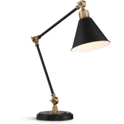 360 Lighting Modern Industrial Desk Table Lamp With USB Charging Port Adjustable 26.75" High Black Antique Brass For Bedroom Bedside Office -360 Lighting GUEST 8535cb3a dae0 4af0 a15a 4796ac073cdd